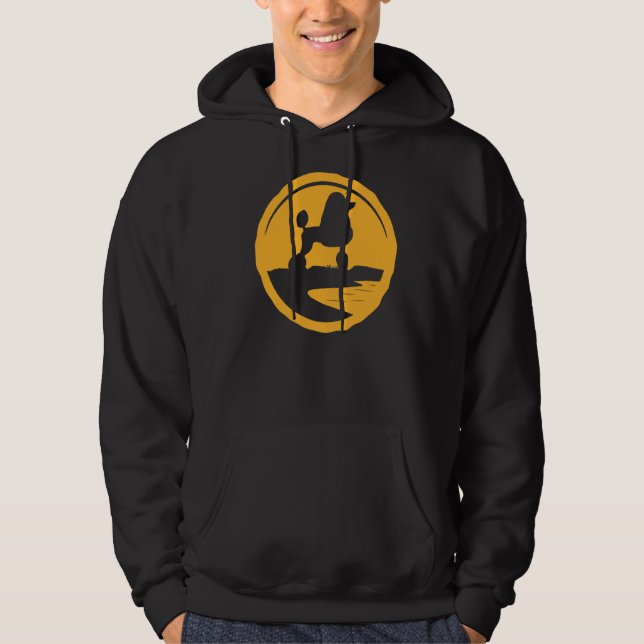 Poodle Dog Retro  2 Hoodie (Front)