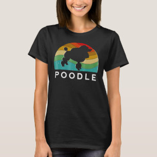 Poodle Dog Retro Vintage Mum Dad Pup Caniche Owner T-Shirt