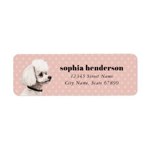 Poodle Dog Return Address Label