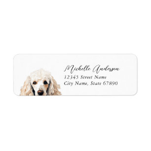 Poodle Dog Return Address Labels