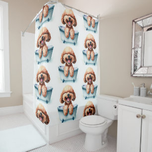 Poodle Dog Shower Curtain