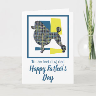 Poodle Dog  Silhouette TriColour Father’s Day Card