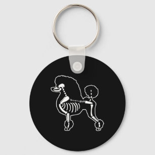 Poodle Dog Skeleton Halloween Doodle Dogs Lover Ow Key Ring