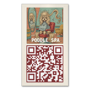 Poodle Dog Spa Magnetic Business Card