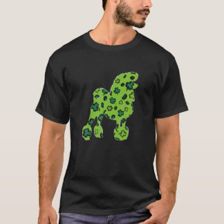 Poodle Dog St. Patrick's Day Green Leopard Shamroc T-Shirt