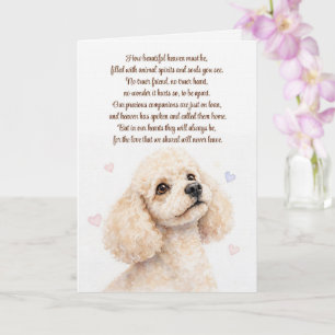 Poodle Dog Sympathy Loss Condolences Card
