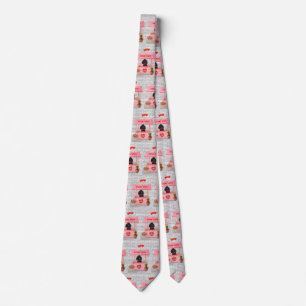 poodle Dog Valentine's Day Kissing Booth Tie