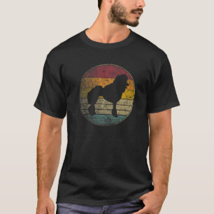 Poodle Dog Vintage Distressed Retro Style Silhouet T-Shirt