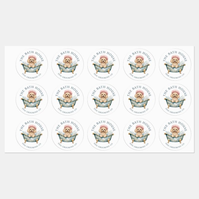 Poodle Dog Waterproof Sticker Sheets  (Sheet)