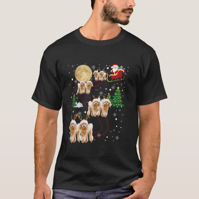 Poodle Dogs Tree Christmas Sweater Xmas Pet Animal (Front)