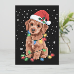 Poodle Dogs Tree Christmas Xmas Pet Animal Dog Holiday Card