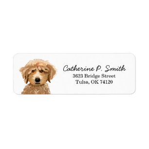 Poodle Doodle  Dog Return Address Label