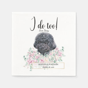 Poodle Doodle Dog Wedding Cocktail Napkins