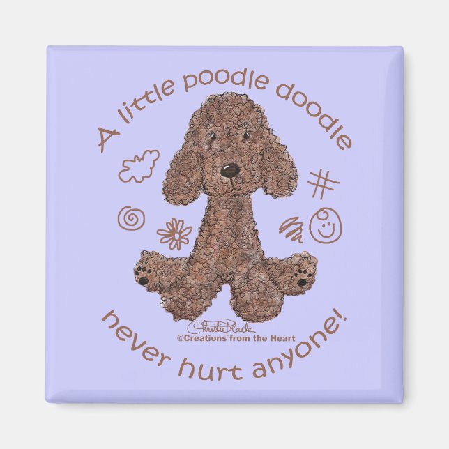 Poodle Doodle Magnet (Front)