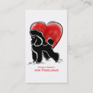 Poodle Drawing Business Card