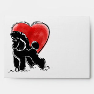 Poodle Drawing Envelopes