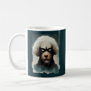 Poodle Dressed As Superhero Dog Coffee Mug