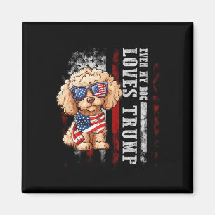 Poodle Even My Dog Loves Trump Funny Magnet