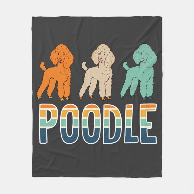 Poodle Fleece Blanket (Front)