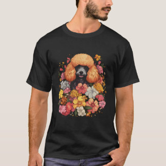 Poodle Flower Bouquet T-Shirt