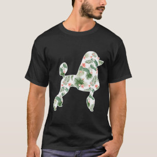 Poodle Flower Girl Print Floral Dog Hawaiian Women T-Shirt
