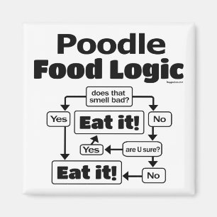 Poodle Food Logic Magnet