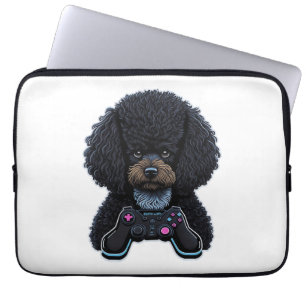 Poodle Gamer With Joystick Laptop Sleeve
