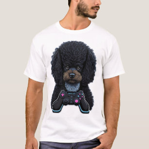 Poodle Gamer With Joystick T-Shirt