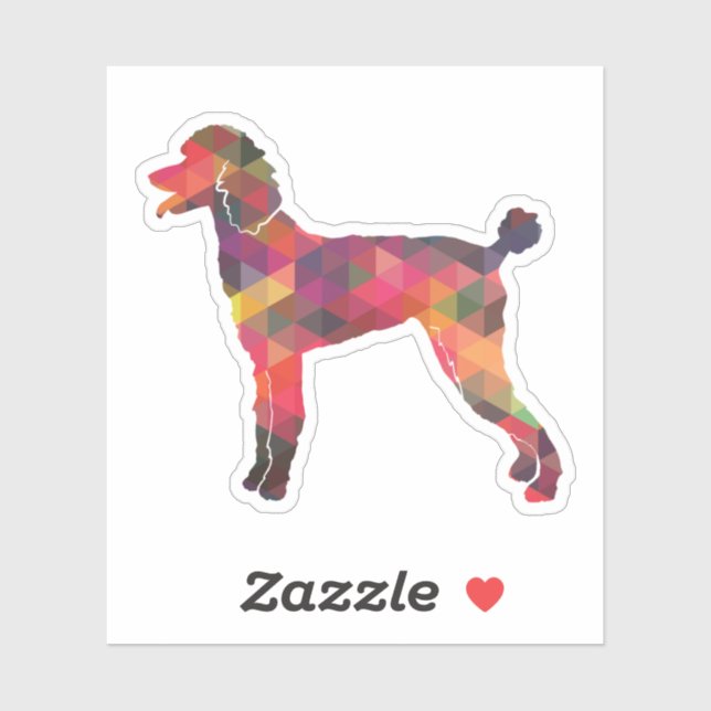 Poodle Geo Silhouette Multi (Sheet)