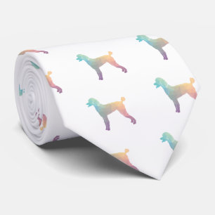 Poodle Geo Silhouette Pastel Tie