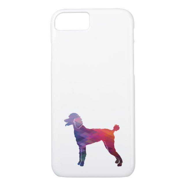 Poodle Geo Silhouette Purple Case-Mate iPhone Case (Back)