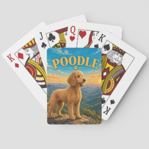 Poodle, Geometric Mosaic Playing Cards