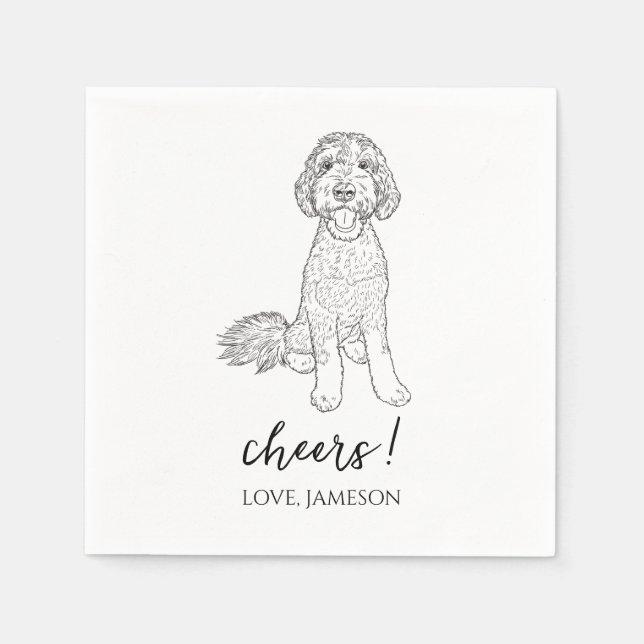 Poodle Goldendoodle Labradoodle.Napkin Dog Wedding Napkin (Front)