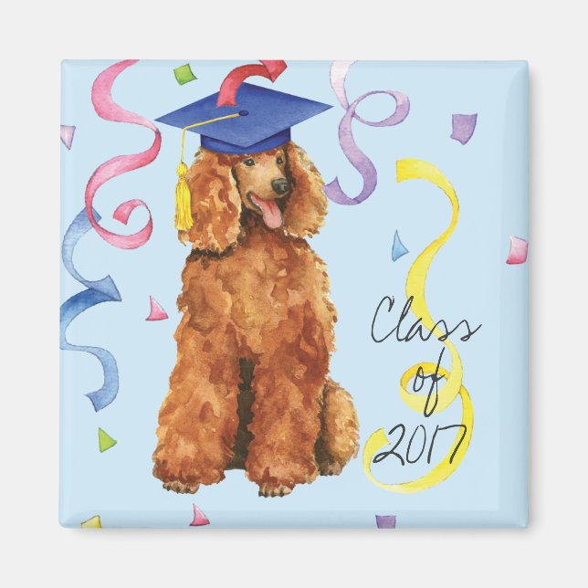 Poodle Graduate Magnet (Front)