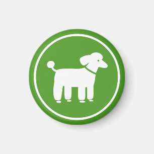 Poodle Graphic (Green) Magnet