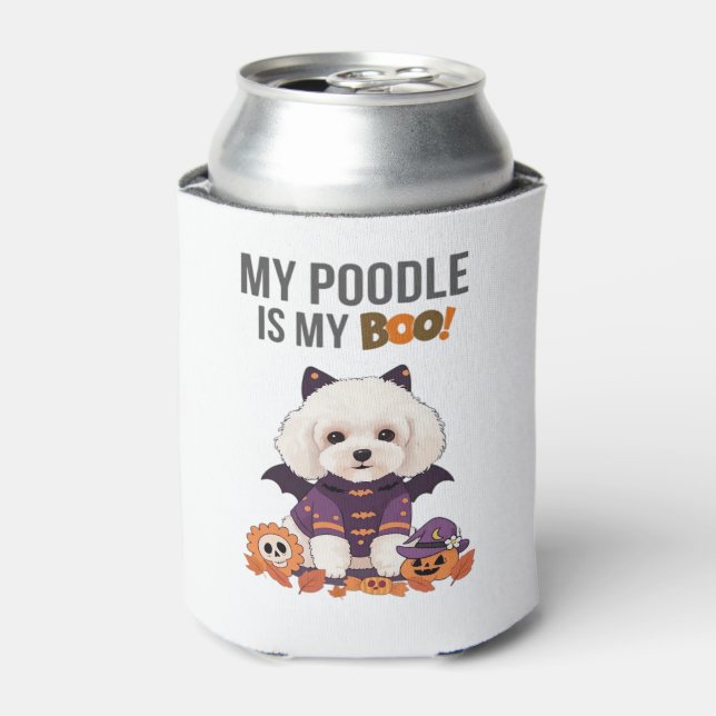 Poodle Halloween Costume  My Poodle is My Boo Dog  Can Cooler (Can Front)
