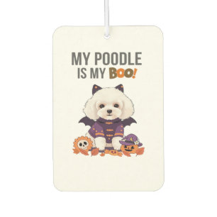 Poodle Halloween Costume  My Poodle is My Boo Dog  Car Air Freshener