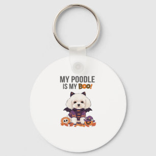 Poodle Halloween Costume  My Poodle is My Boo Dog  Key Ring