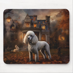 Poodle Halloween Scary Mouse Mat
