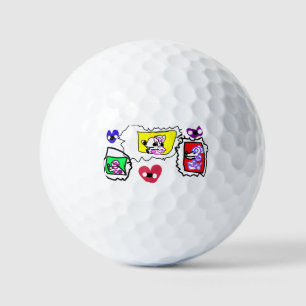Poodle heart  golf balls