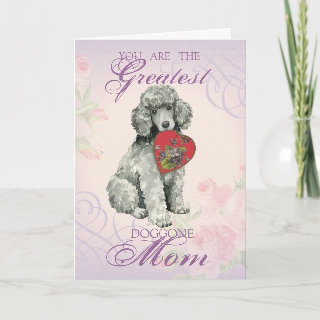 Poodle Heart Mum Card (Front)