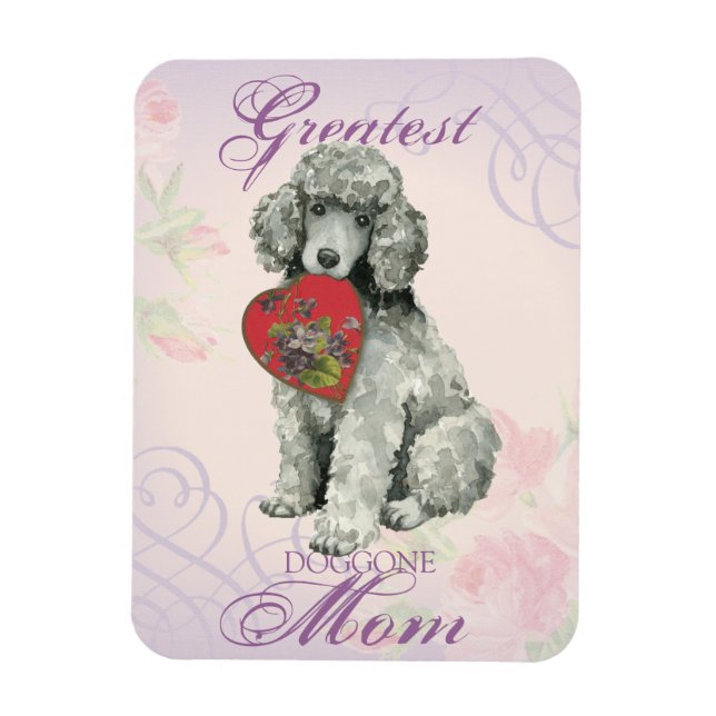 Poodle Heart Mum Magnet (Vertical)