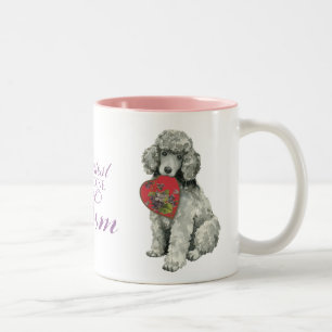 Poodle Heart Mum Two-Tone Coffee Mug