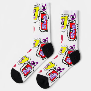 Poodle heart socks