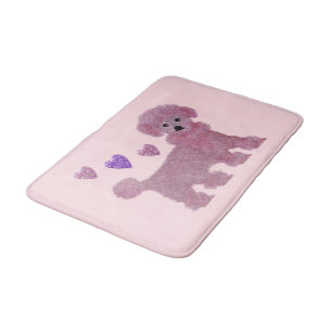 Poodle Hearts Bath Mat