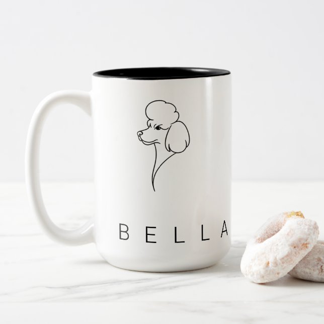 Poodle | Heritage Personalised 15oz Mug (With Donut)