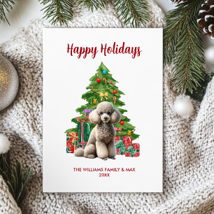 Poodle Holiday Card