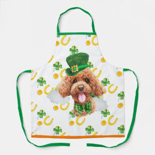 Poodle Holiday Home Decor St Patrick's Day Dog Apron