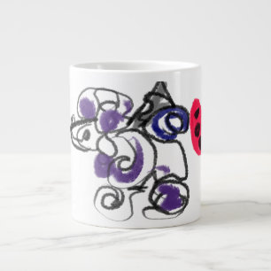 Poodle hot large coffee mug
