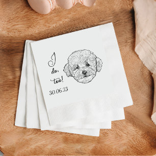 Poodle I Do Too Dog Custom Cocktail Napkin